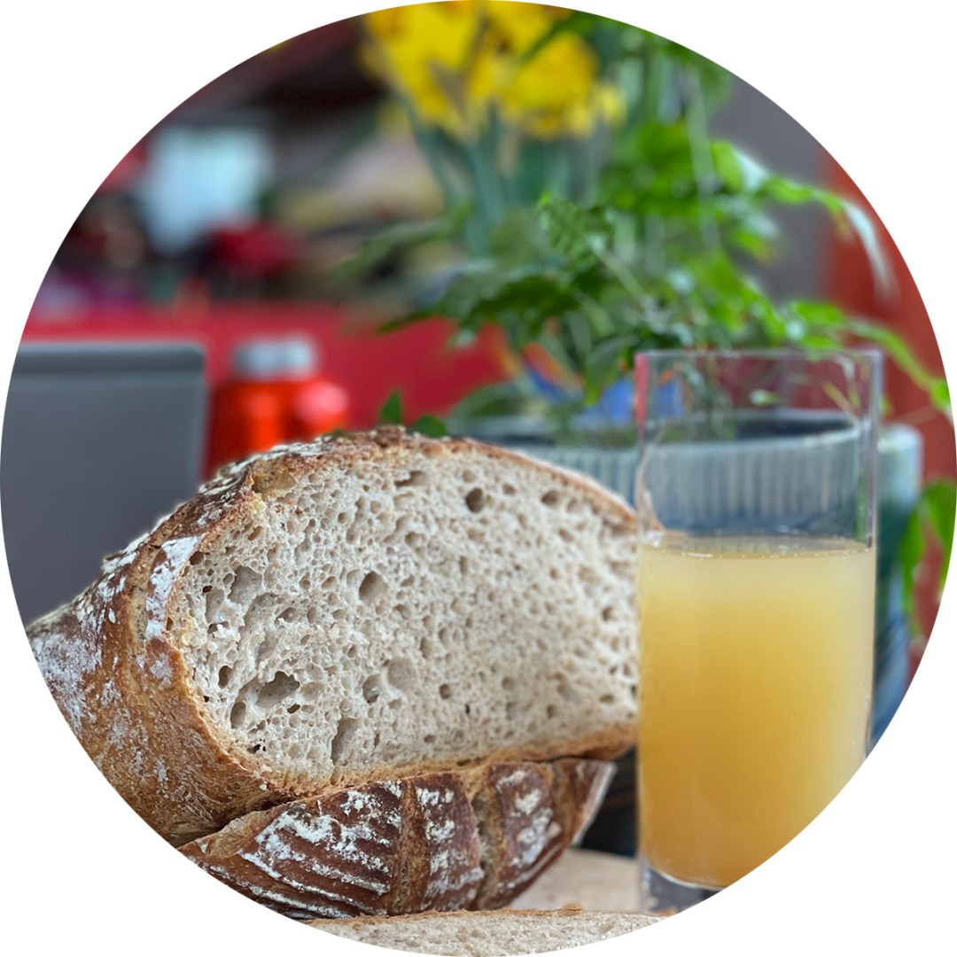 sourdough bread and kombucha