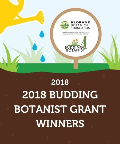 2018 Budding Botanist Grant Winners