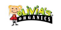 The Olivia's Organics logo which shows a cartoon of a child with the words Olivia's Organics