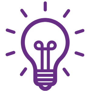 A lightbulb icon