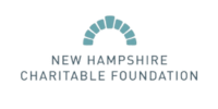 The logo for New Hampshire Charitable Foundation with those words below a blue arch.